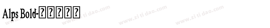 Alps Bold字体转换